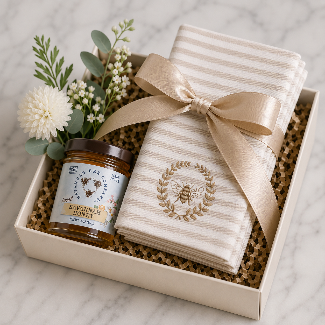 altoona bee napkins with honey.PNG