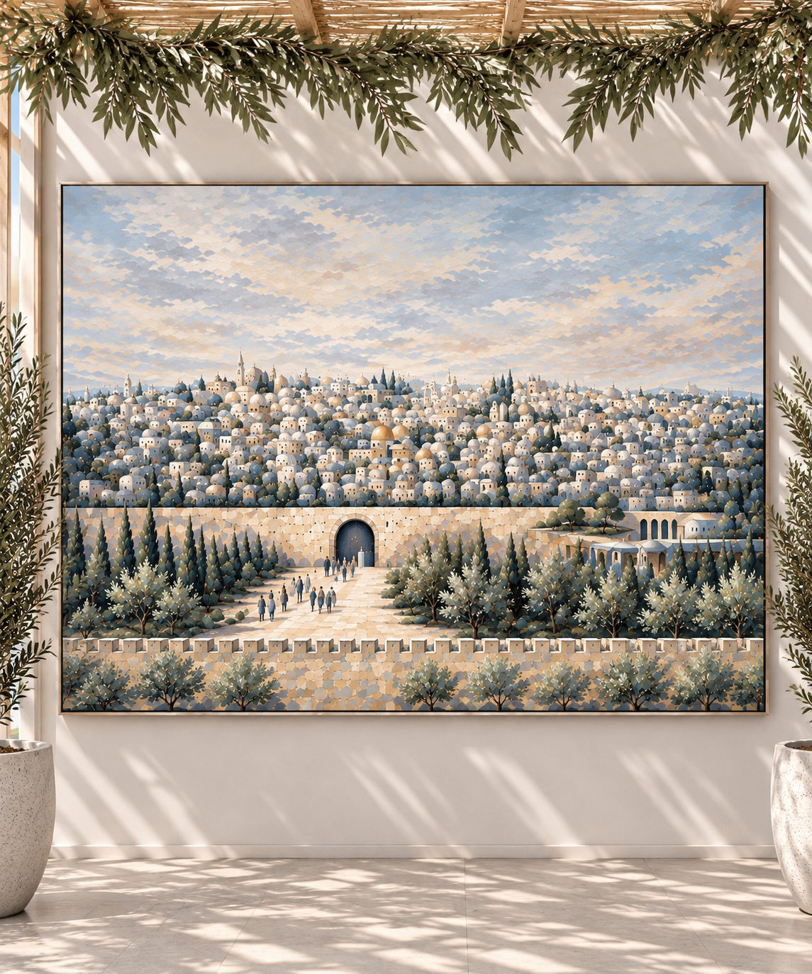 Jerusalem Skyline Vinyl Sukkah Mural
