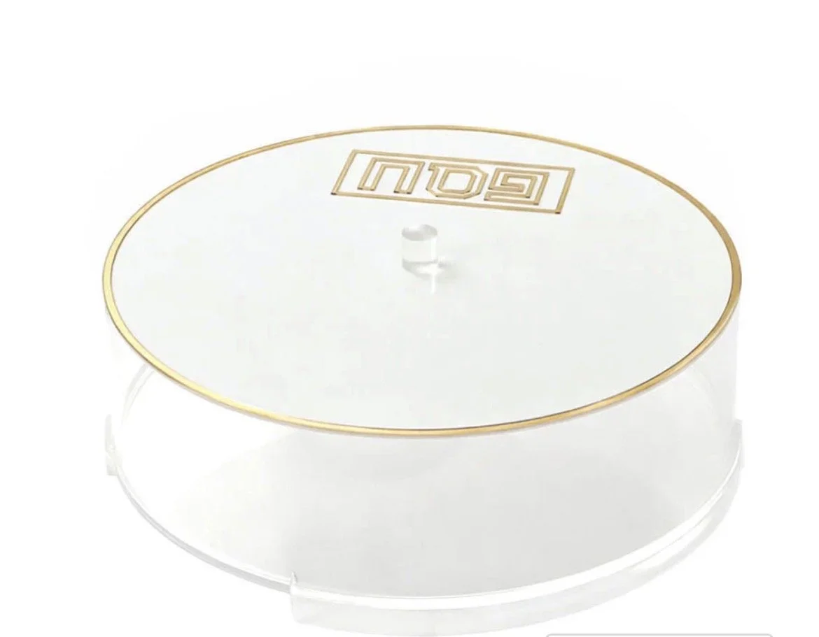 Lucite Matzah Box with Mirror Design
