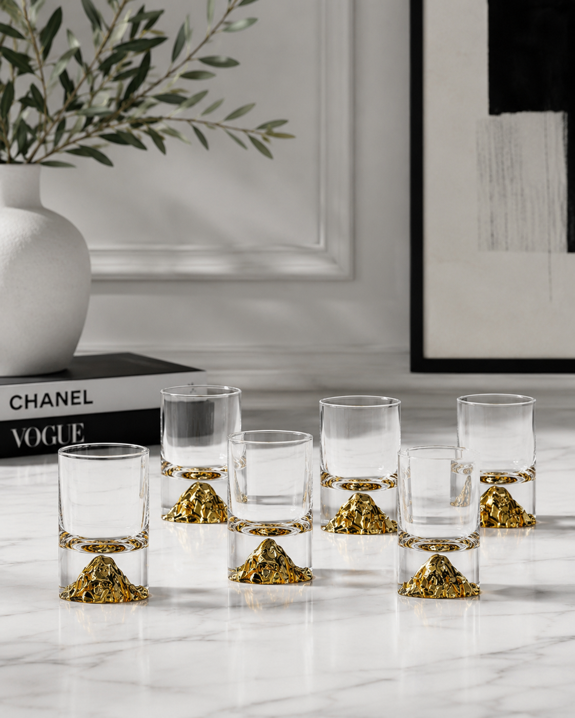 Gold Novo Set of 6 Shot Glasses