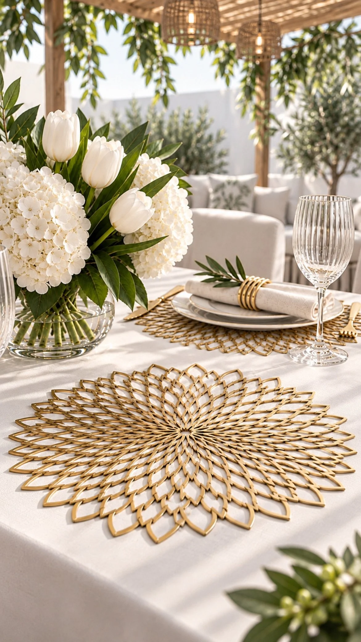 Luxe Floral Placemats-Gold or Silver