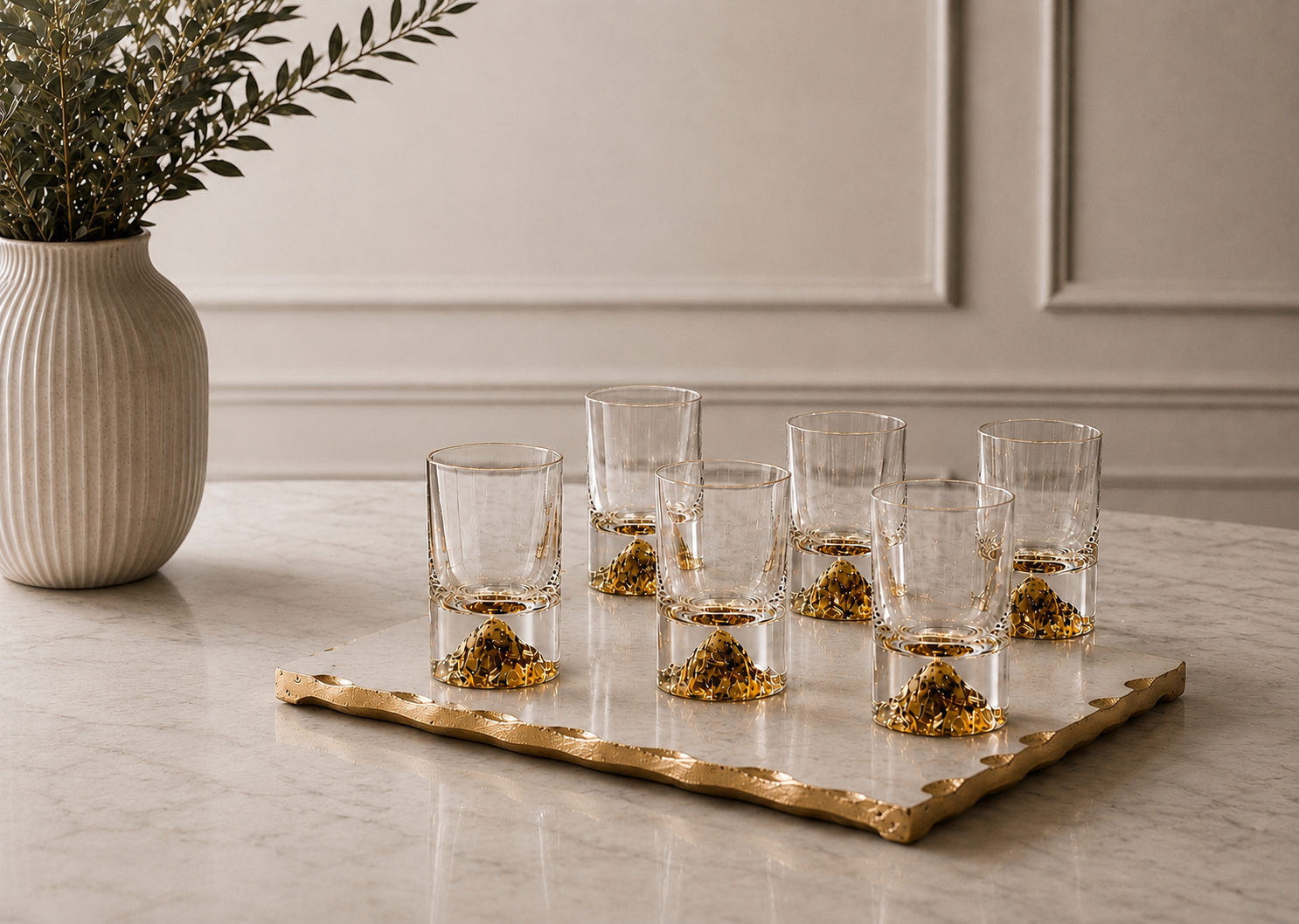 godinger novo glass with tray.PNG