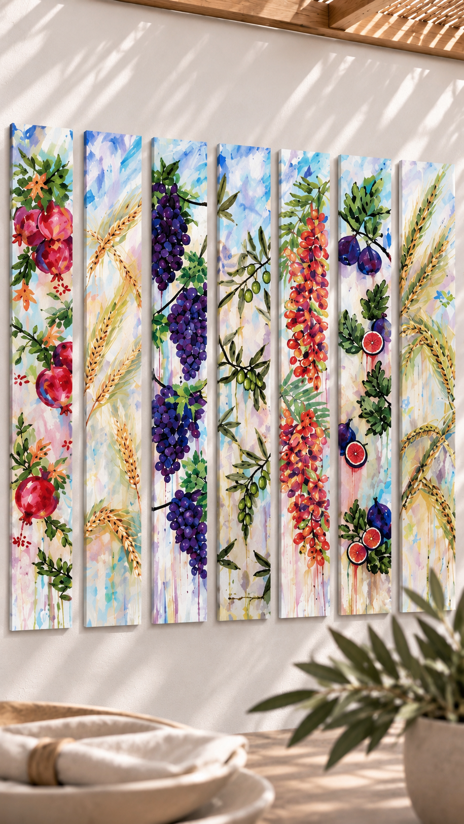 Shivat Haminim 7 Piece Stix Set-Sukkah Sign