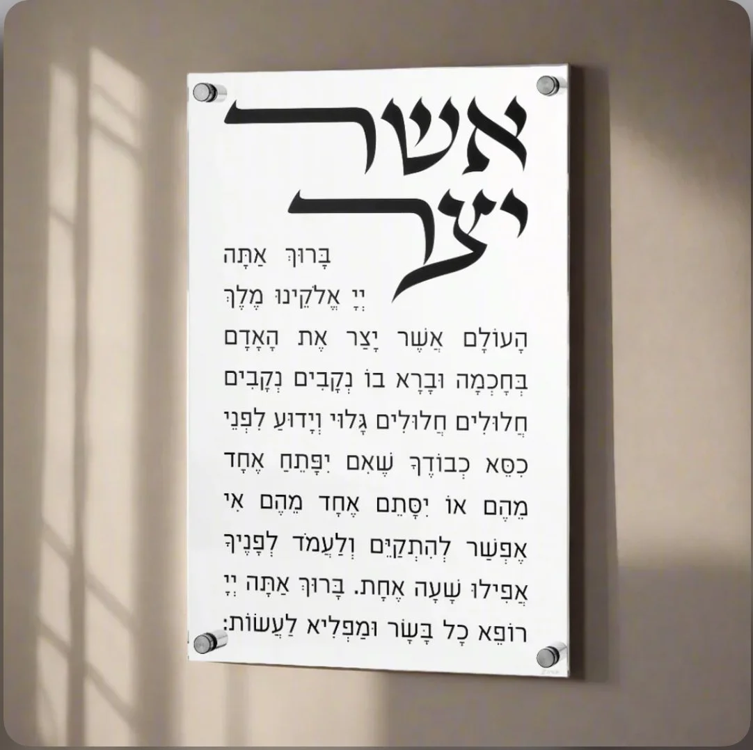 Asher Yatzar Modern Wall Sign
