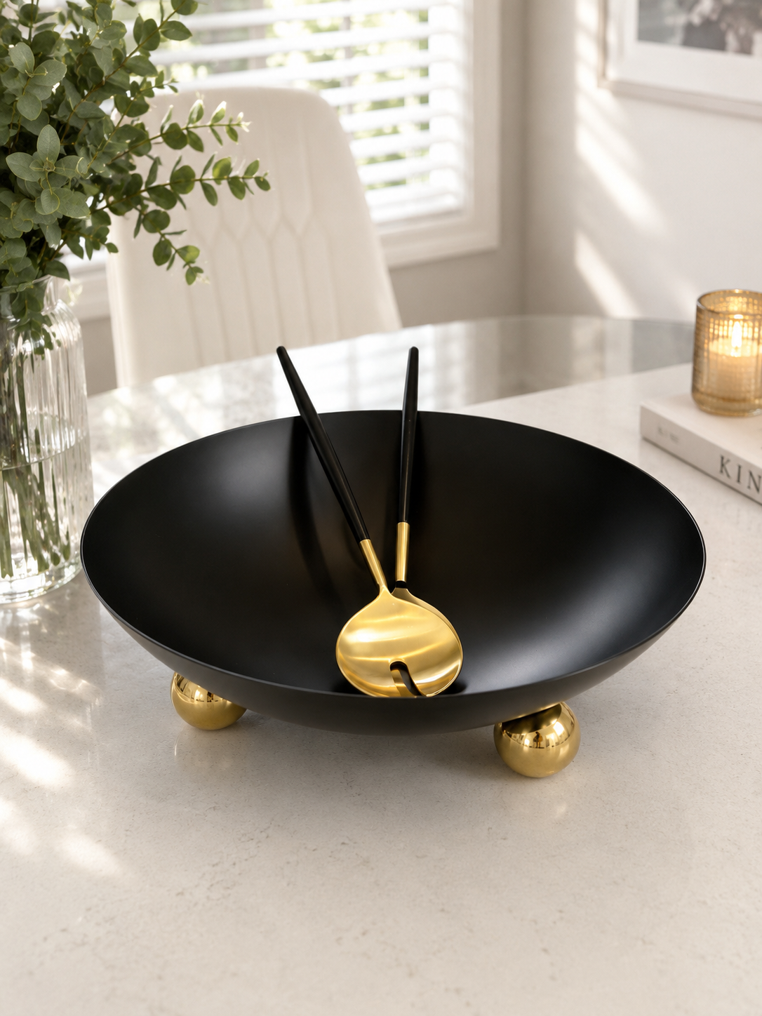 godinger black temari bowl with servers.PNG