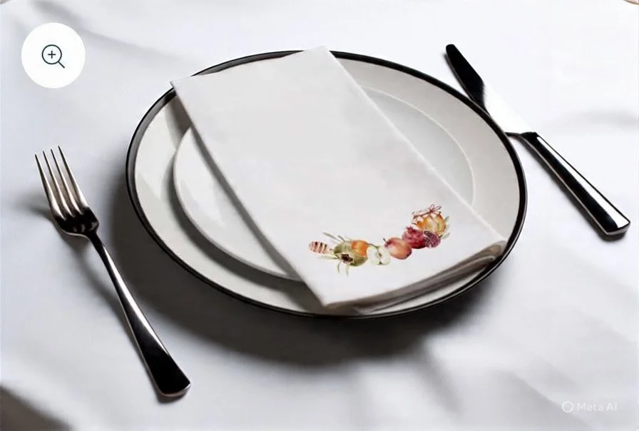 Altoona Shana Tova Floral Linen-like Paper Guest Towel Napkins