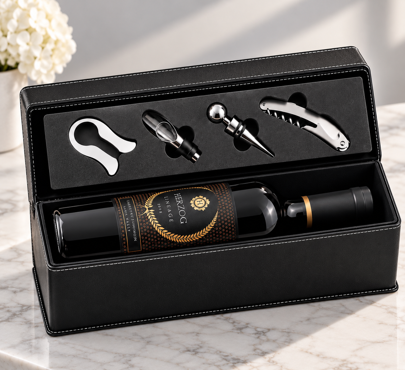 Wine Box and Accessories Set