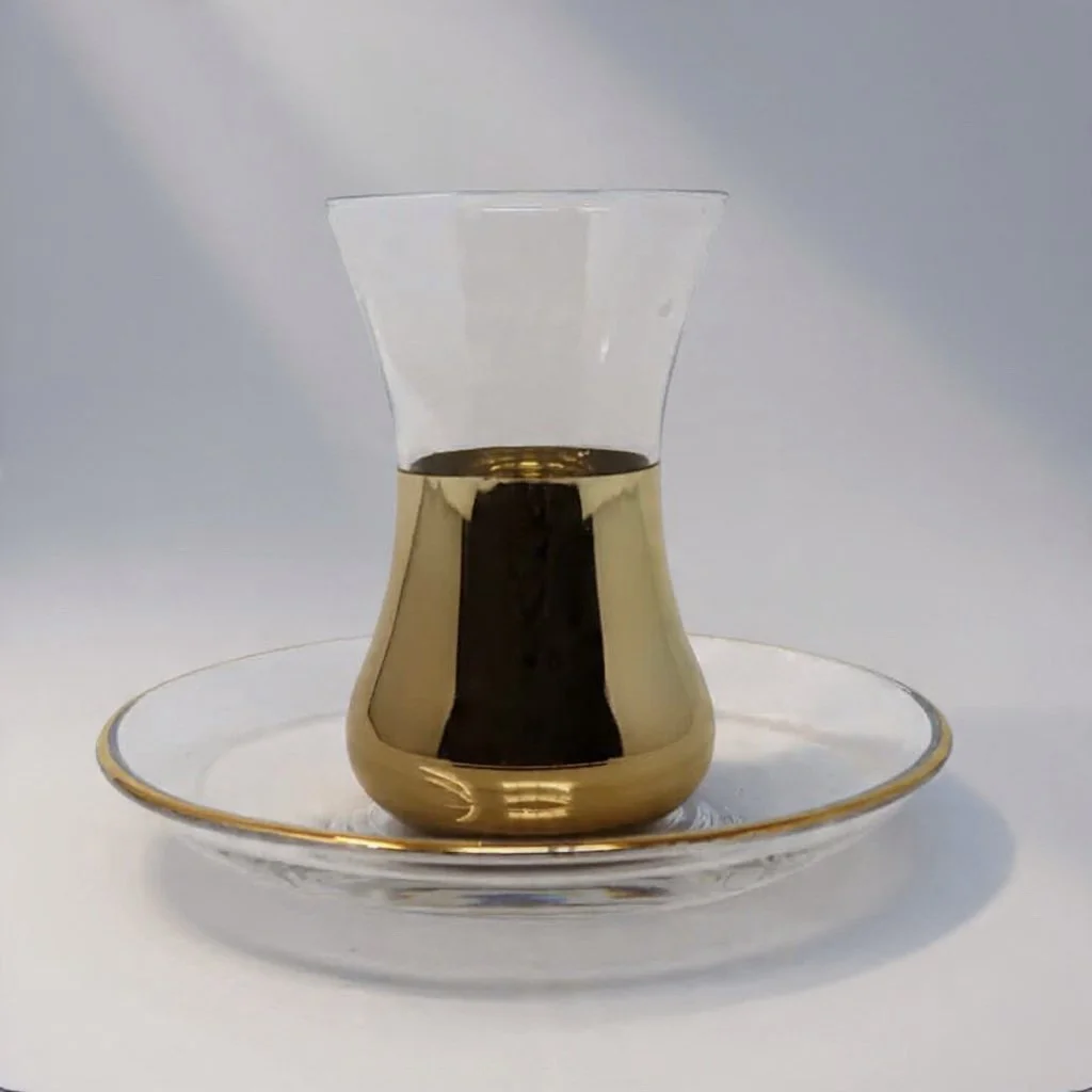 Set of 6 Tea Sets with Gold