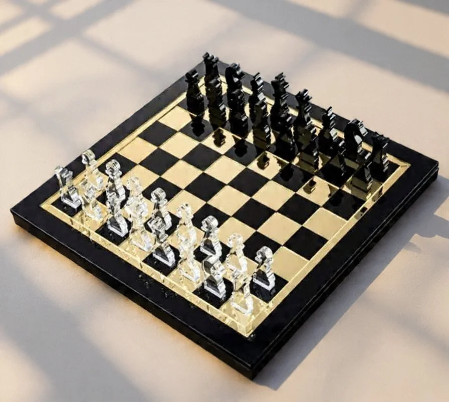 Luxe 2 in 1 Chess/Checkers Game Set