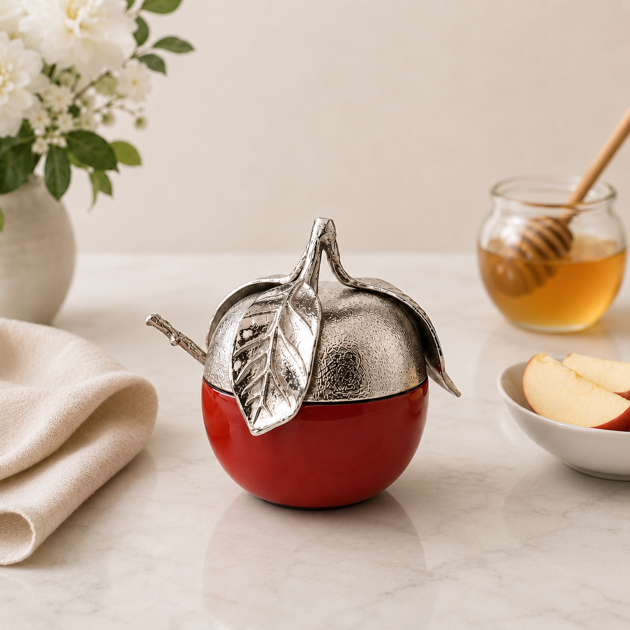 godinger red honey dish.PNG