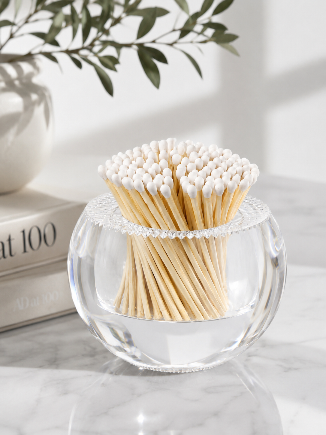 TART Acrylic Orb Match Holder-White Matches
