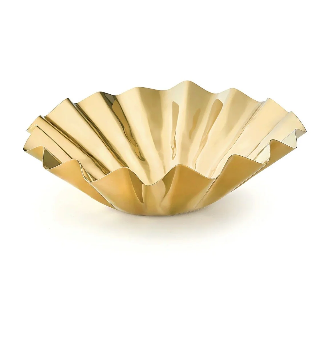 Cerro Gold Round Serving Bowl