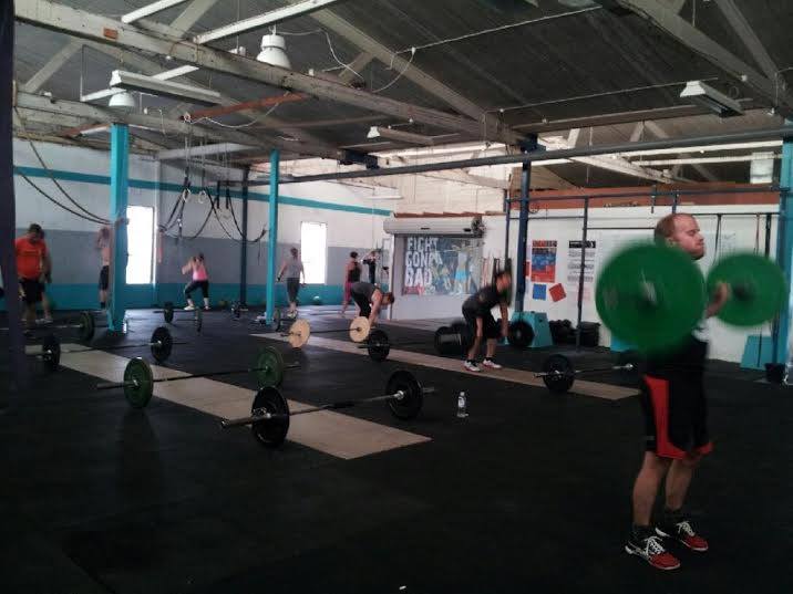 Monday's class hitting Power Cleans & Wall Balls whilst enjoying our crazy Mt Gambier weather!!