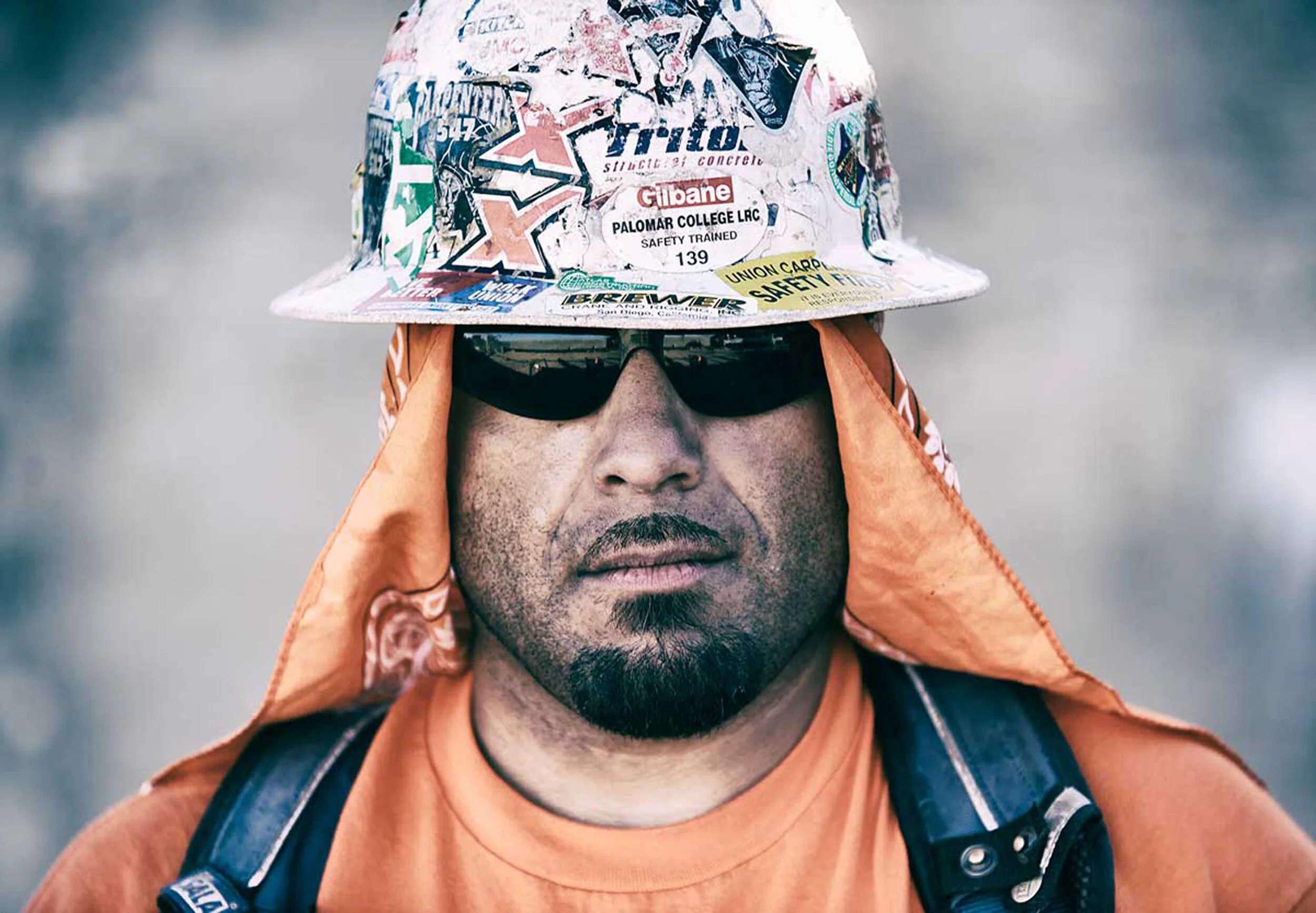 Contruction Worker Hard Hat Portrait