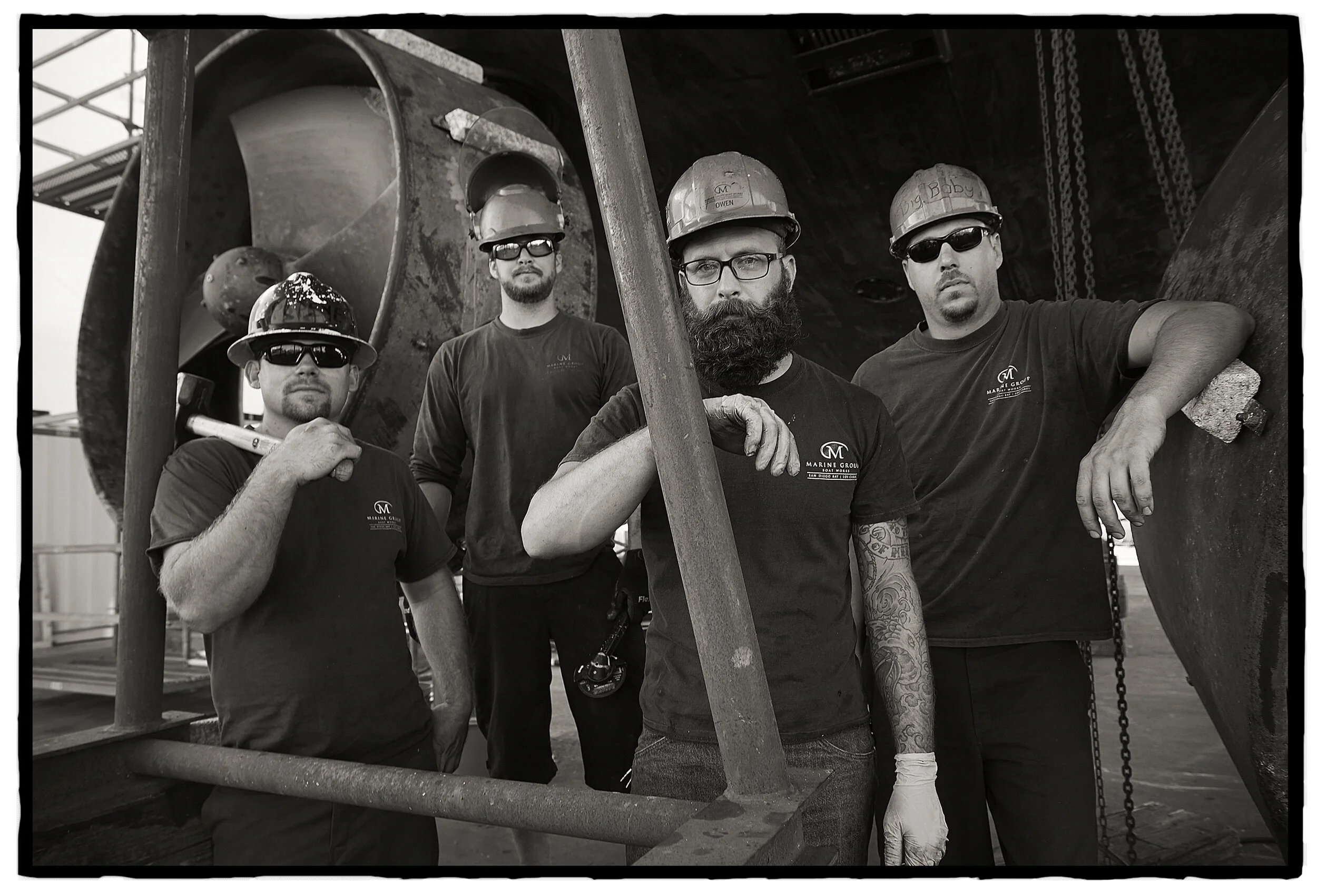 Construction Workers Group Location Portrait 