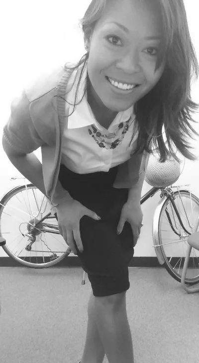 You can ride a bicycle in a pencil skirt to work!