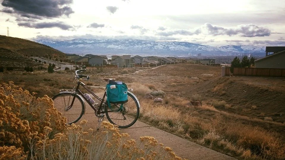 One of my last bike commutes from the area where we use to live to downtown Reno, NV.
