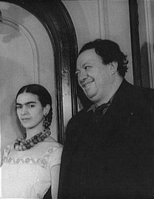 Portrait of Frida Kahlo and Diego Rivera by Carl Van Vechten (1932)