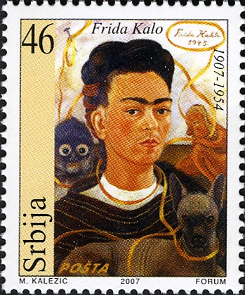 Frida Kahlo, Serbian stamp (2007)