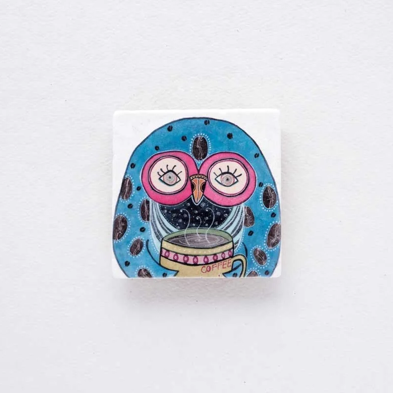 Java Bean Owl Coaster