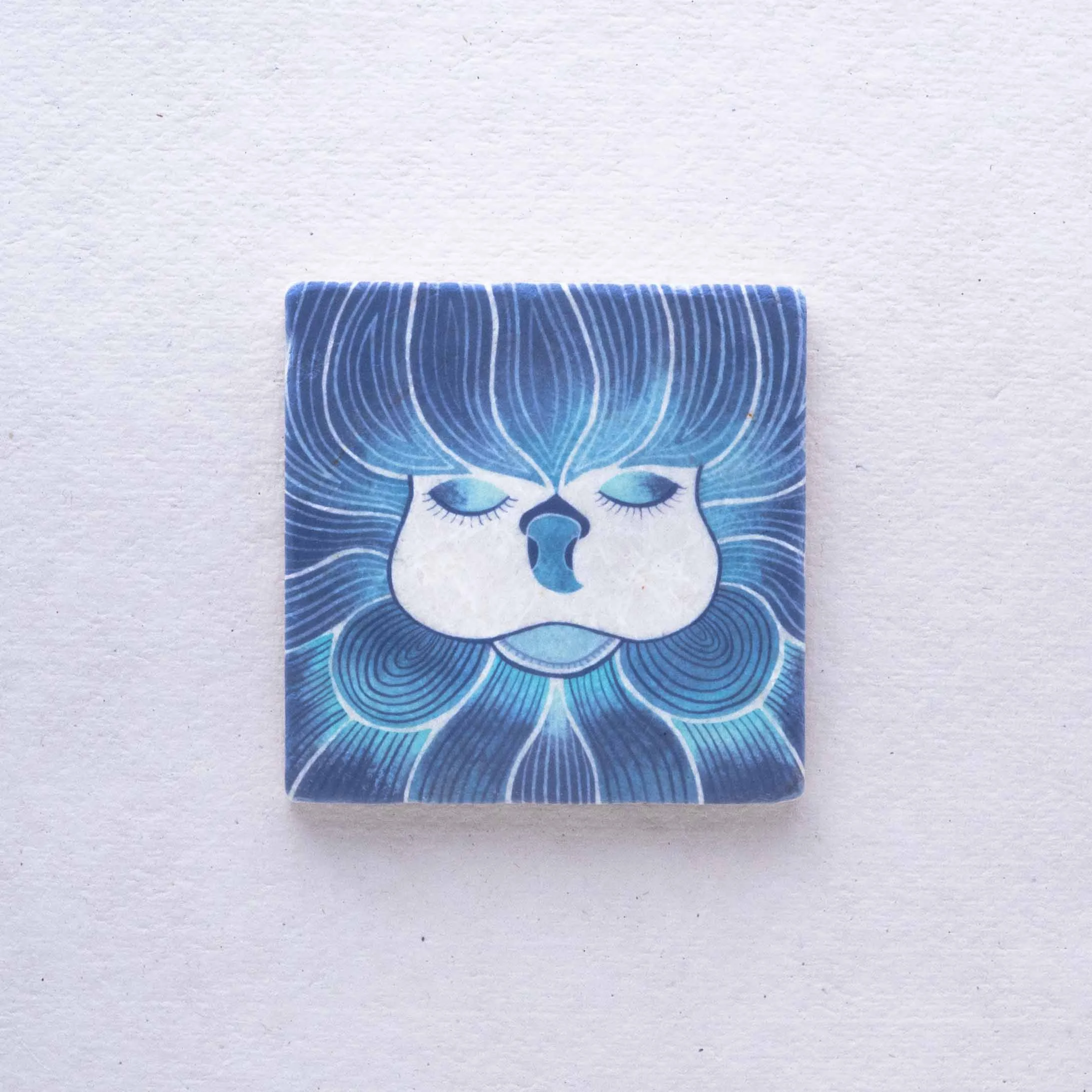 Blue Owl Marble Coaster