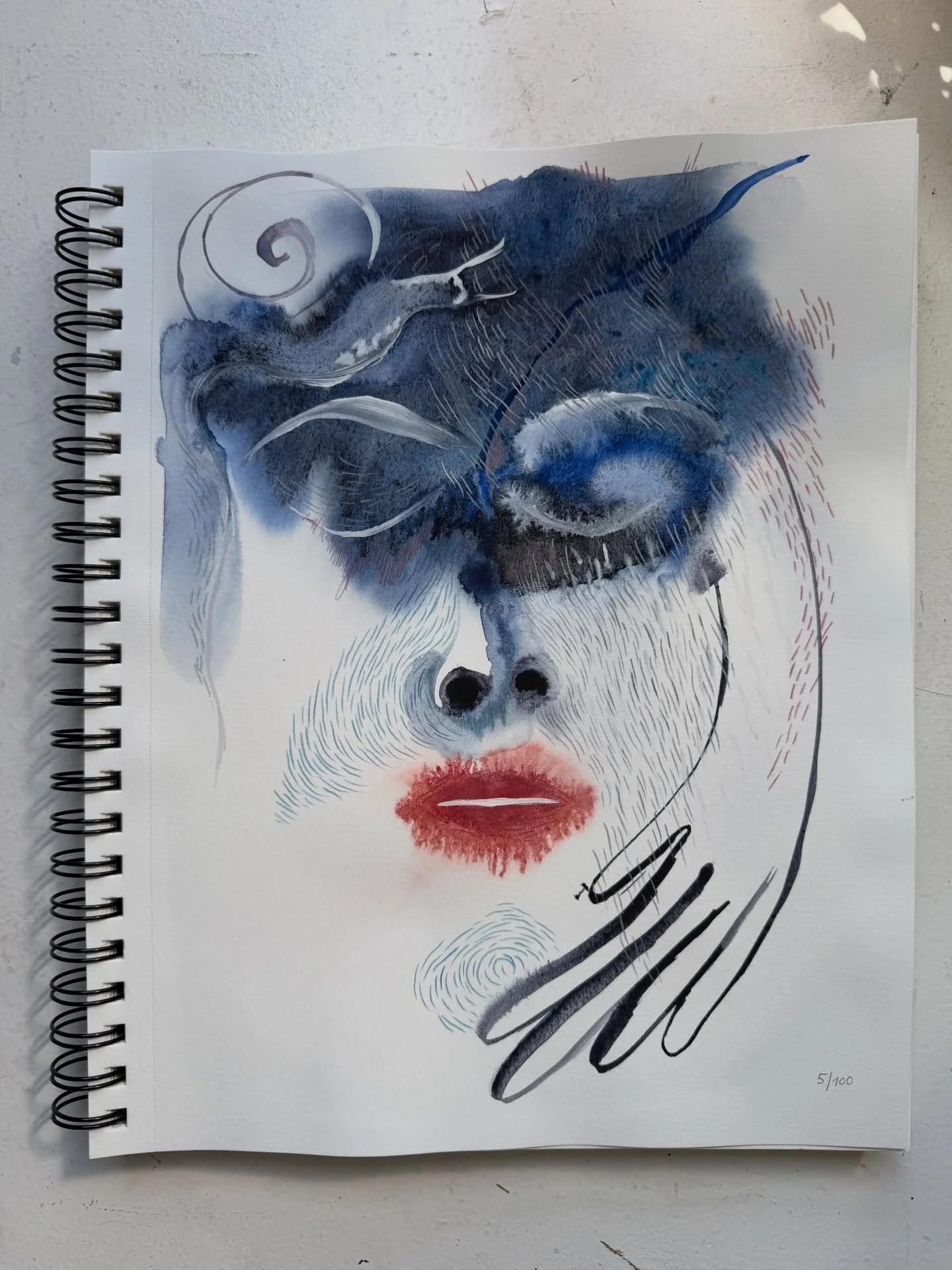 The project had started with a simple question I wrote on the back of the first day&rsquo;s painting: 

Do I need to perform, or am I allowed to flow? 

Even though the last thing I wanted to do with the 100 Day Project was to perform, the first thin