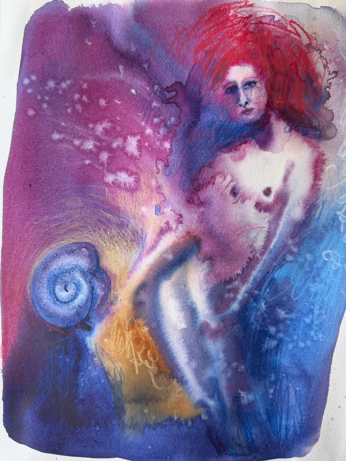 Venus and Her Slippery Shell

&hellip;I observe my self-portraits with a sense of curiosity &mdash; I shift from being a single figure to multiplying into multiple beings. I emerge from the oceans of color, like anxious Venus. Anxious. Venus. Stunnin