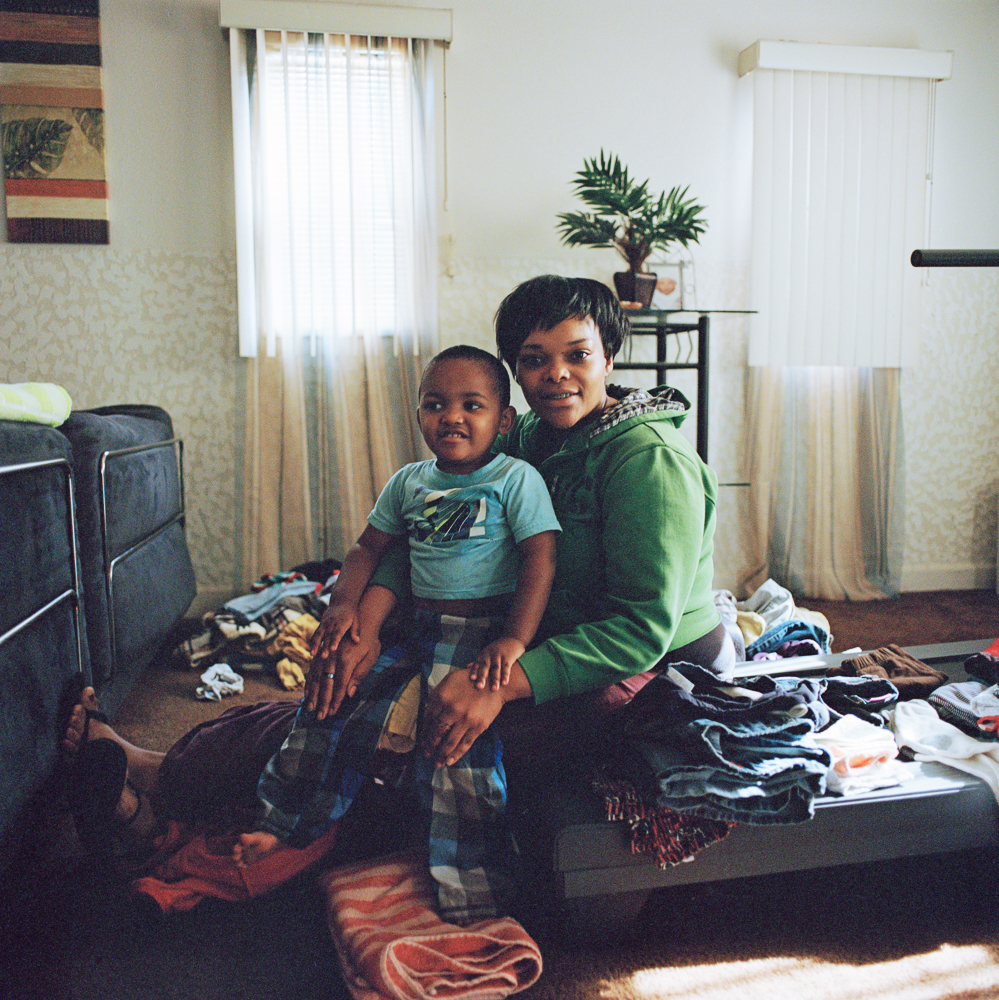   Stephanie and Santino, with laundry, Los Angeles  2013 