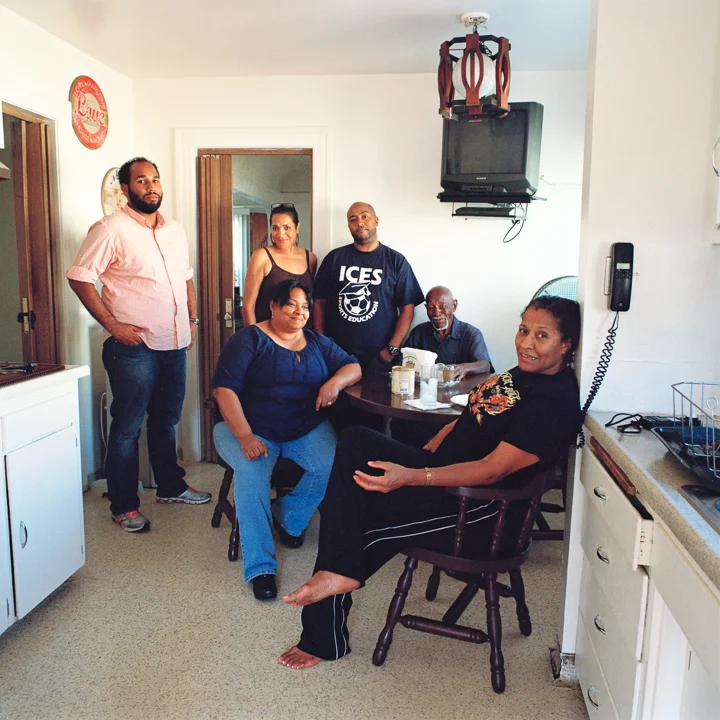 My husband, his mother, brother, grandfather, sister and aunt, the first time we visited his home together,Los Angeles 2013