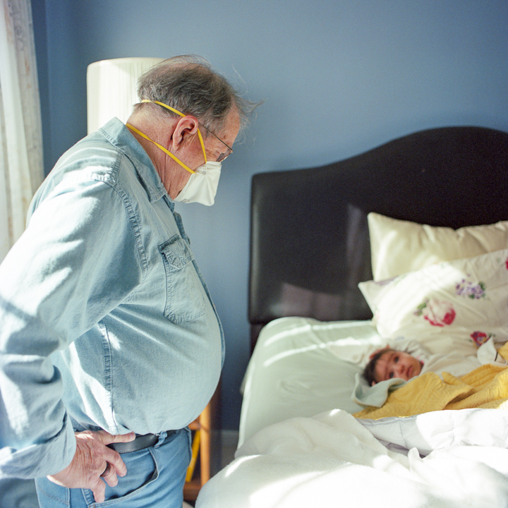   Grandpa had a cold the first time he met my daughter, Cincinnati, Ohio  2014 