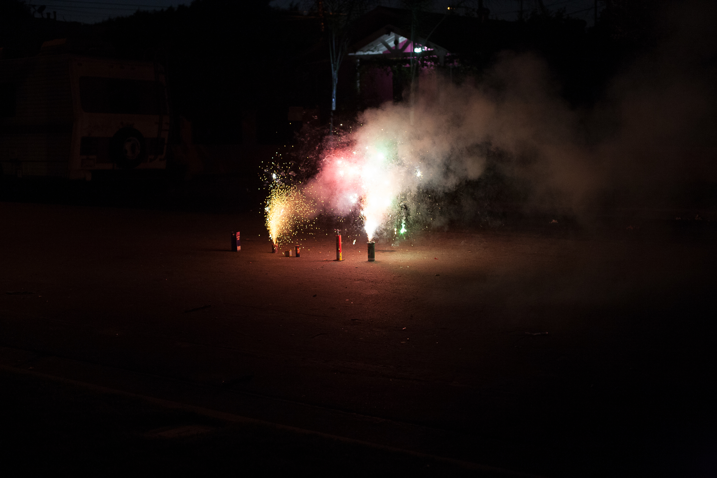   Fireworks on East 88th Street, Los Angeles  2014 