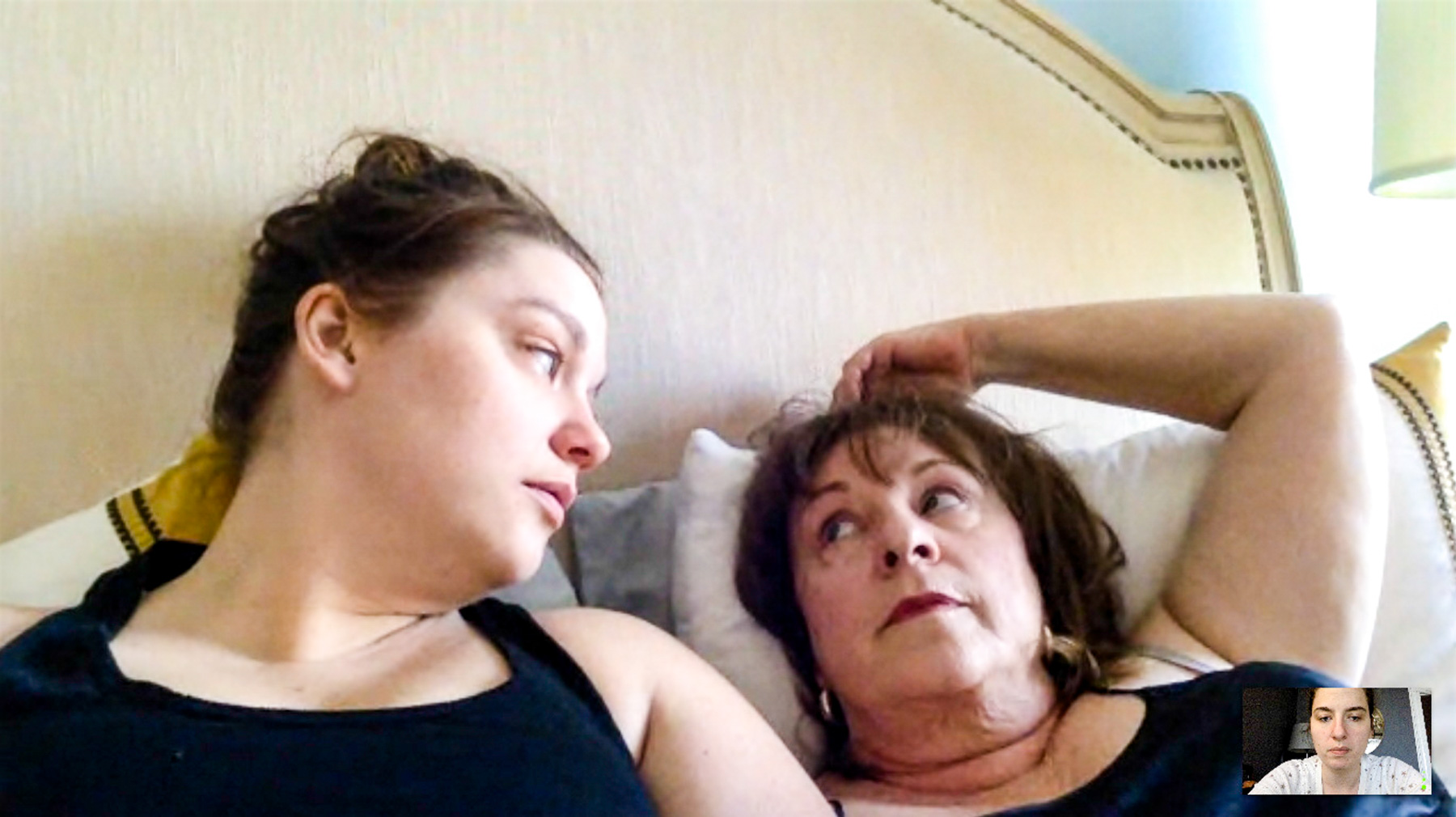   My mother and sister in bed  2017 