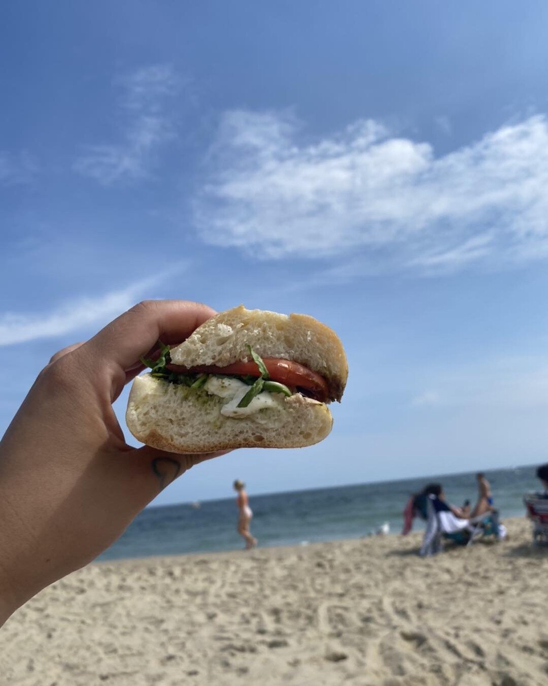 First order of business on this holiday weekend, beach sandwiches! No trip to #manasquan is complete without a stop at #geegees for a sub. Sub sandwiches just taste better when a seagull is stalking you. 
@snauren for Jersey Collective