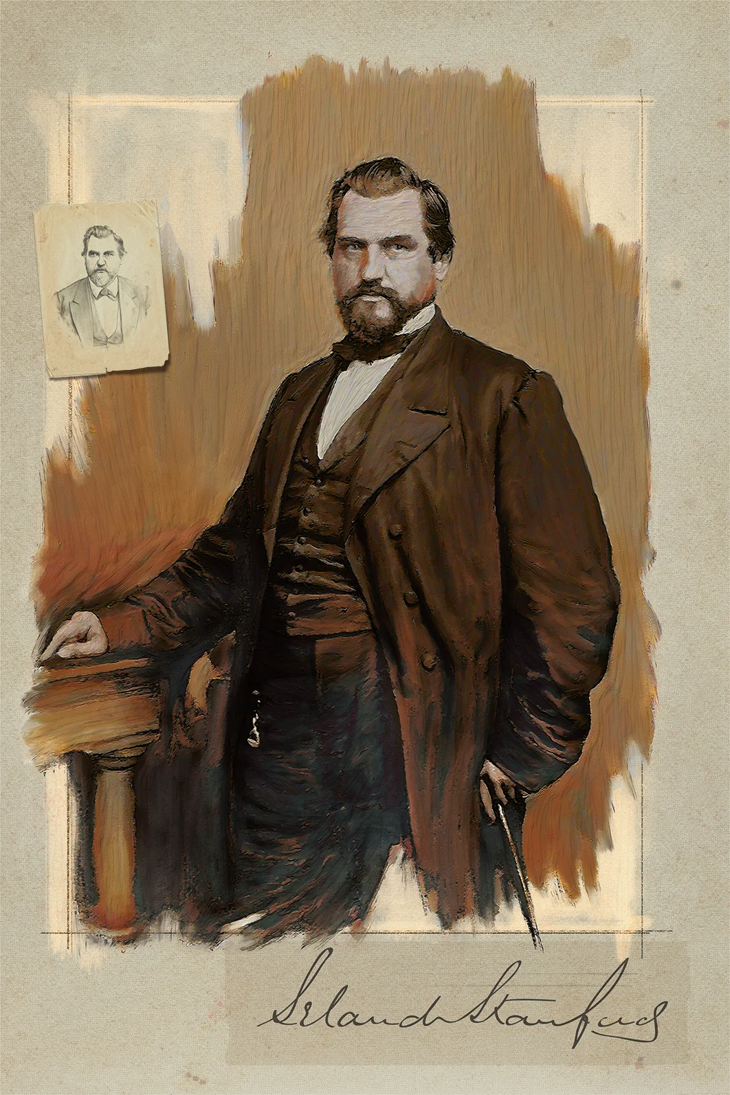 My portraits of some of the principle figures involved in the planning, financing and building of the railroad...