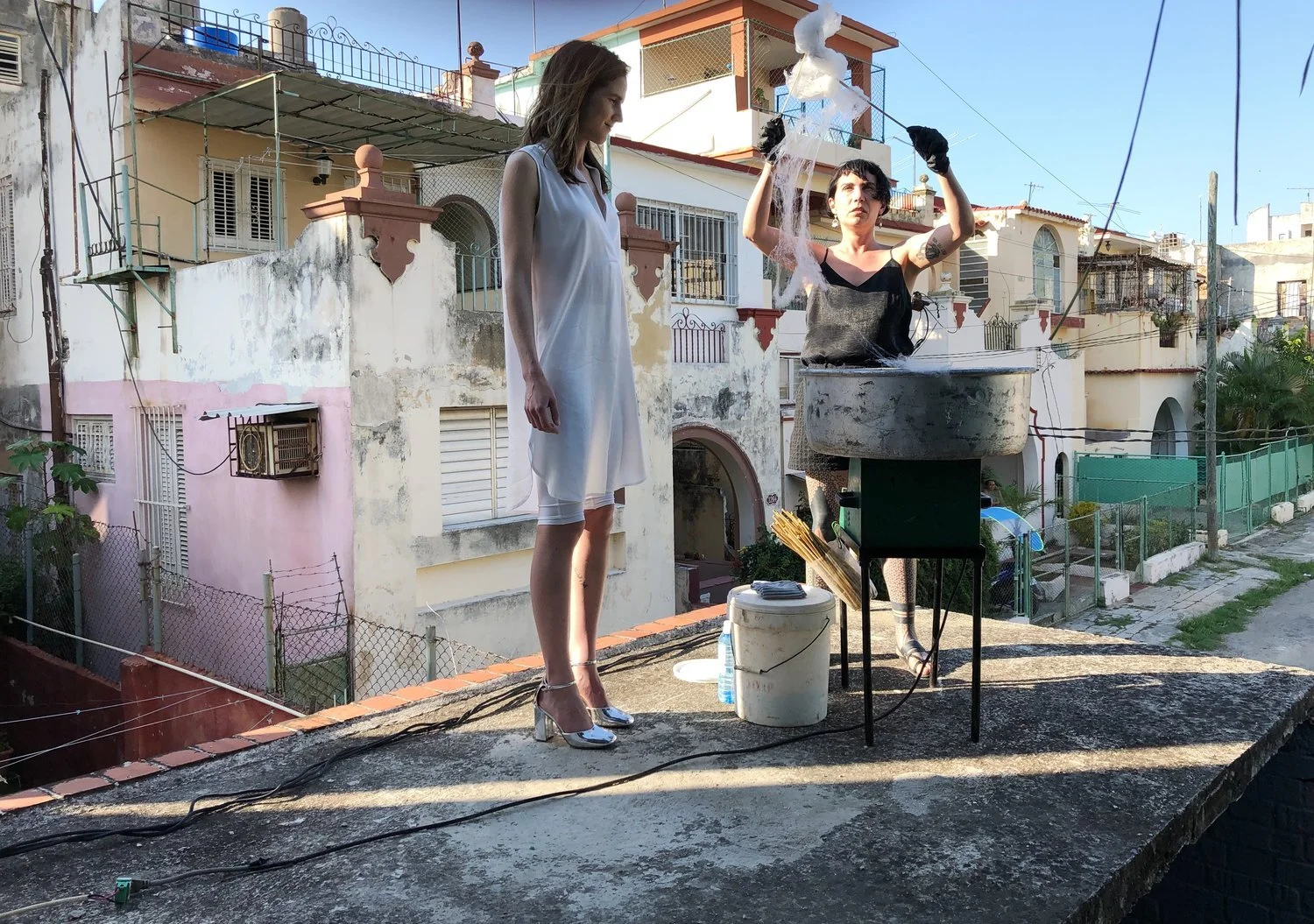  7 Actions for a Concrete-Colored Sky Fluxus festival Cantos Comunes/Common Chants 13th Bienal de la Habana parallel program, The Blockhouse, Havana, Cuba 