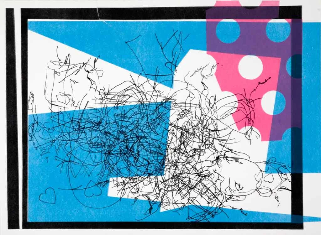   A fusion of myth based religion and near scientific observations #1   30"x23" Lithograph 2007&nbsp; 