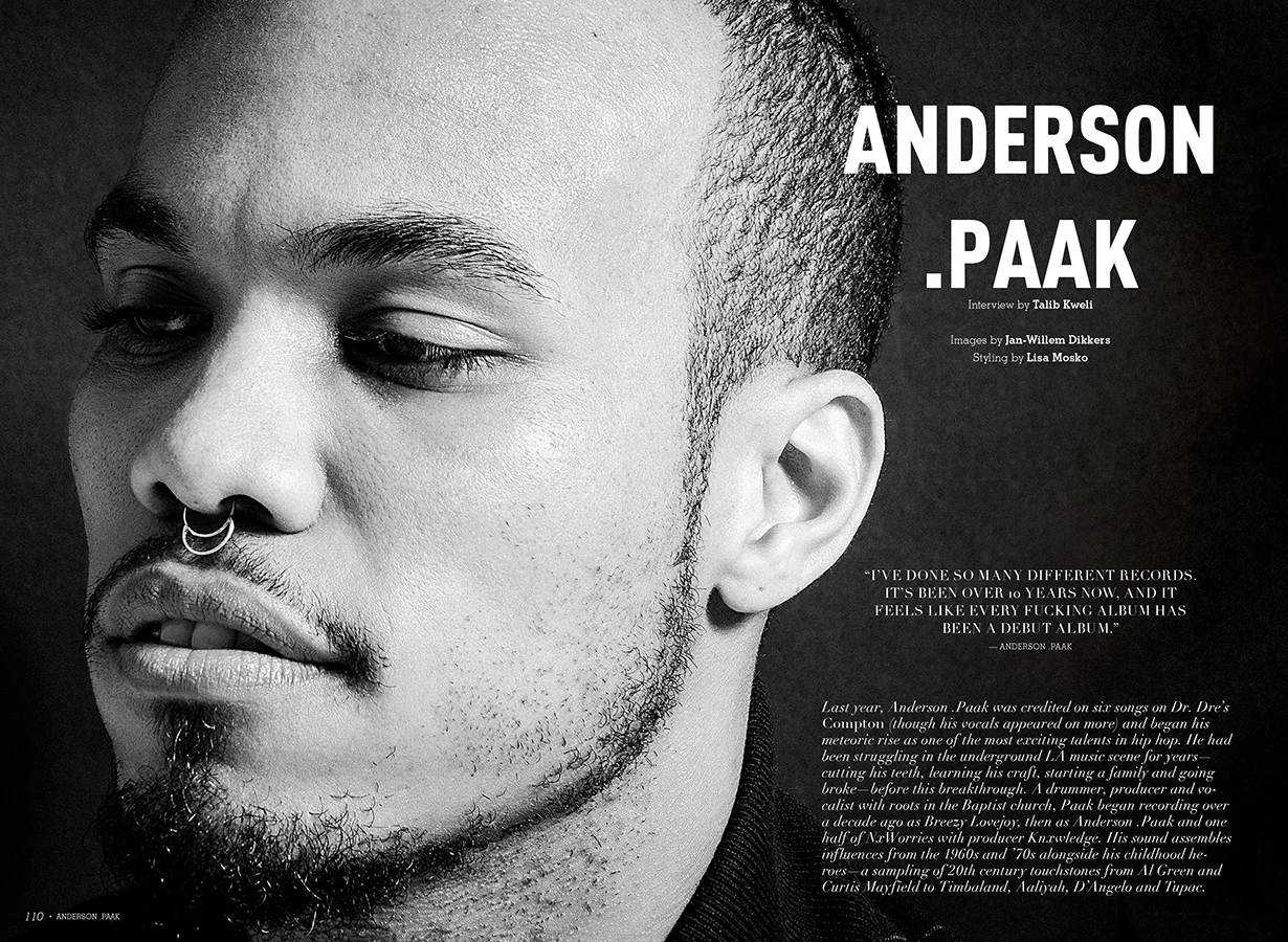 Anderson Paak • Jan Willem Dikkers • Issue Magazine