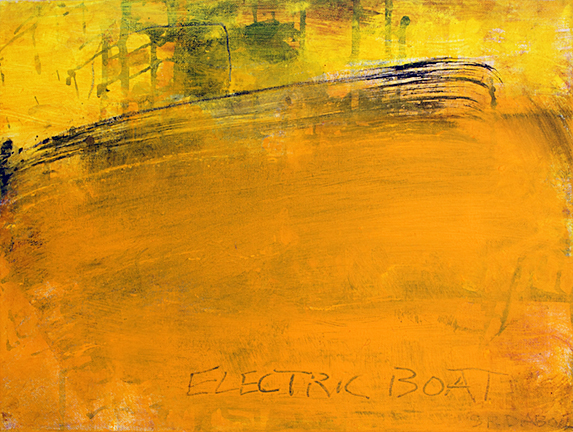 ELECTRIC BOAT, 2014, acrylic on canvas, 12 x 16"