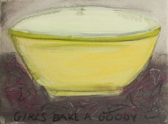 GIRLS BAKE A GOODY, 2014, acrylic on canvas, 12 x 16"