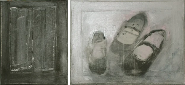 Aftermath I, 2015, acrylic on canvas, 12 x 25"