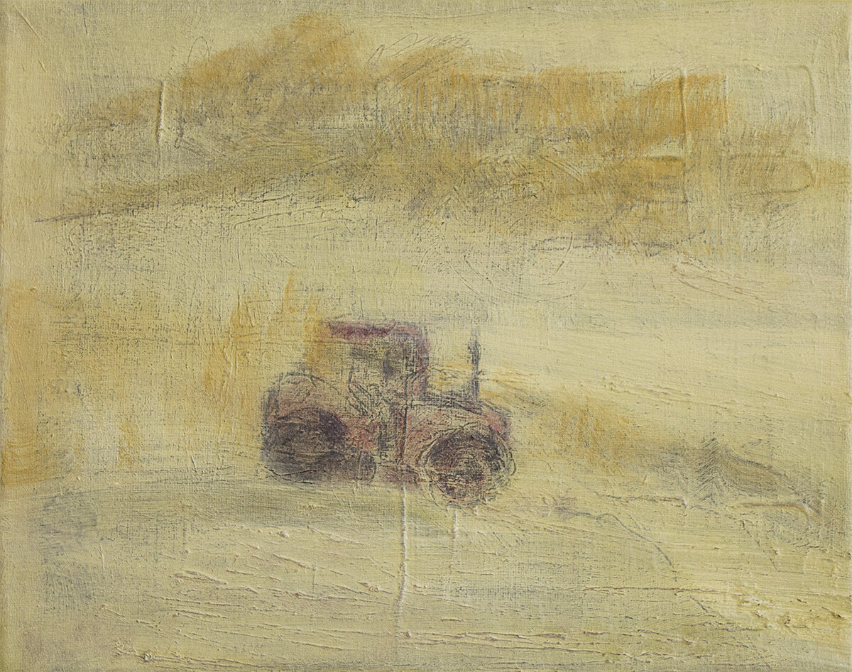 tractor, 2019, oil on canvas, 9.5 x 11.75"