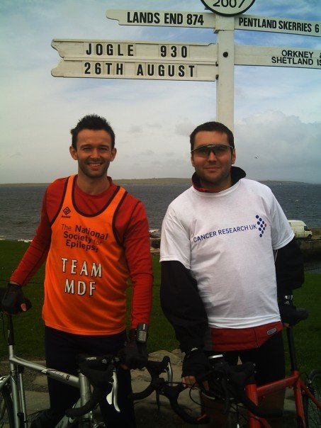 Cycling John o' Groats to Land's End back in 2007.