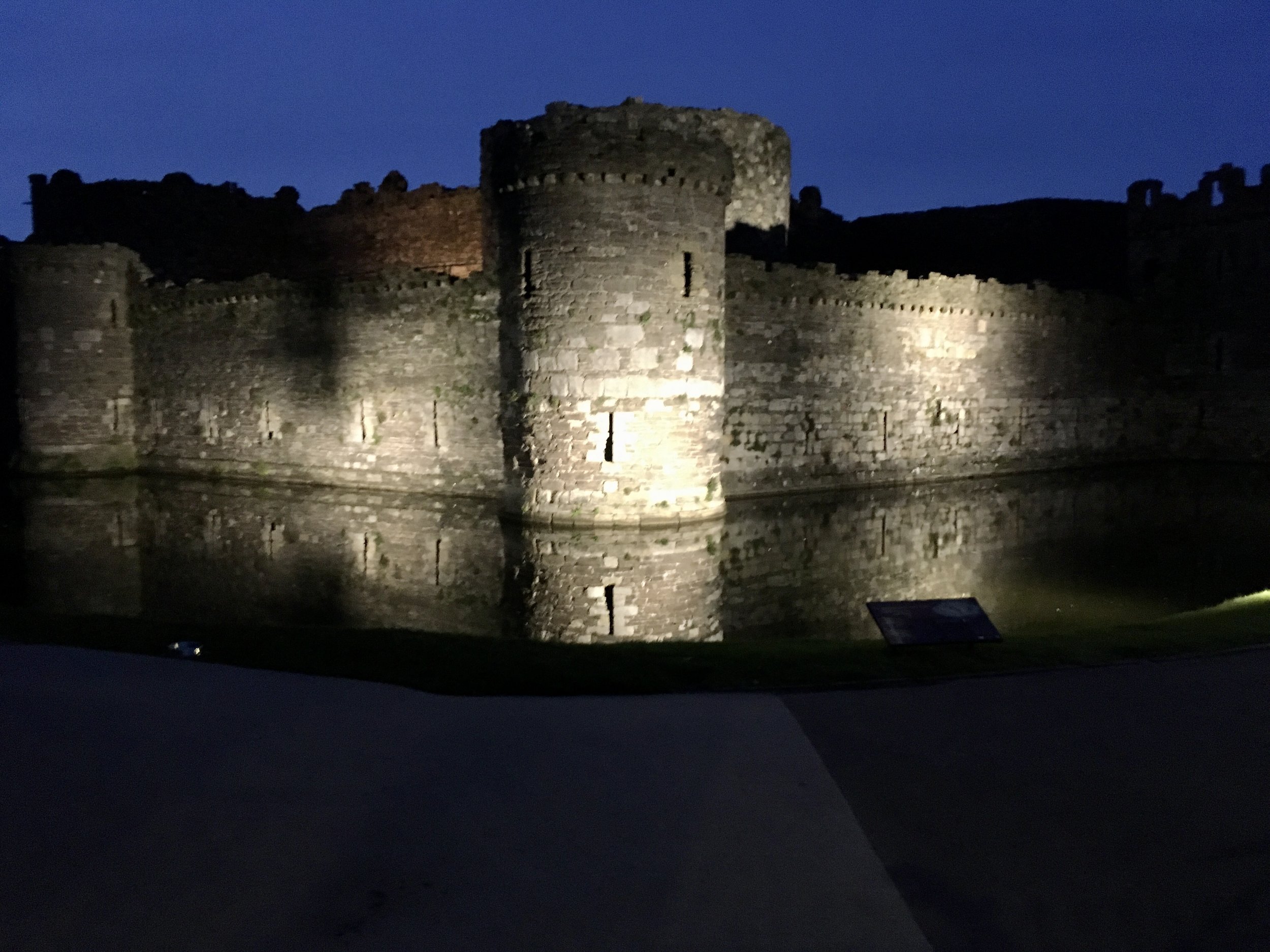  Night time at Beaumaris Castle, Anglesey. 