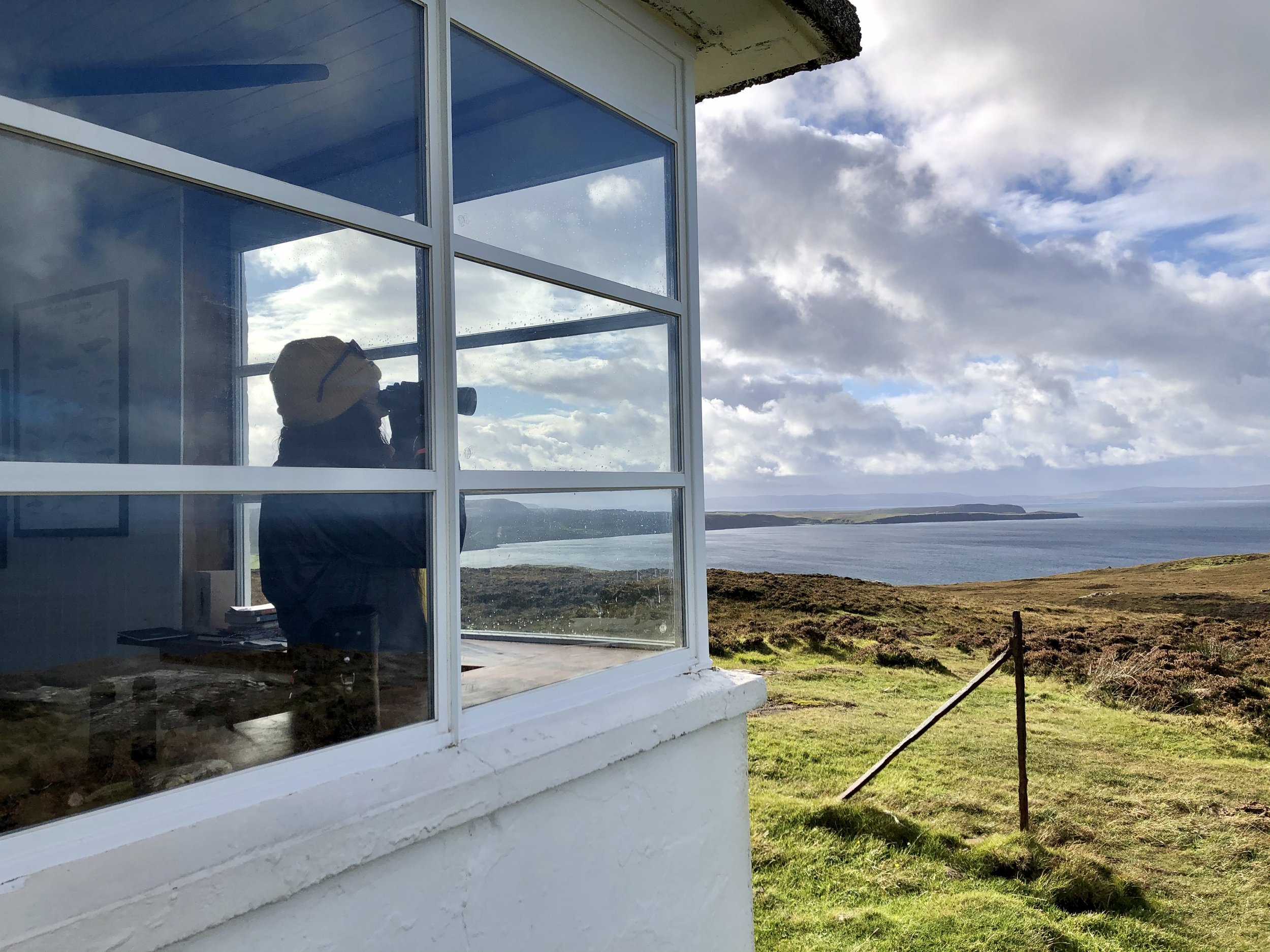  In the bothy above Rubha Hunish in northernmost Skye. Far below, we could see the latest cast of SAS: Who Dares Wins taking on their next challenge. 