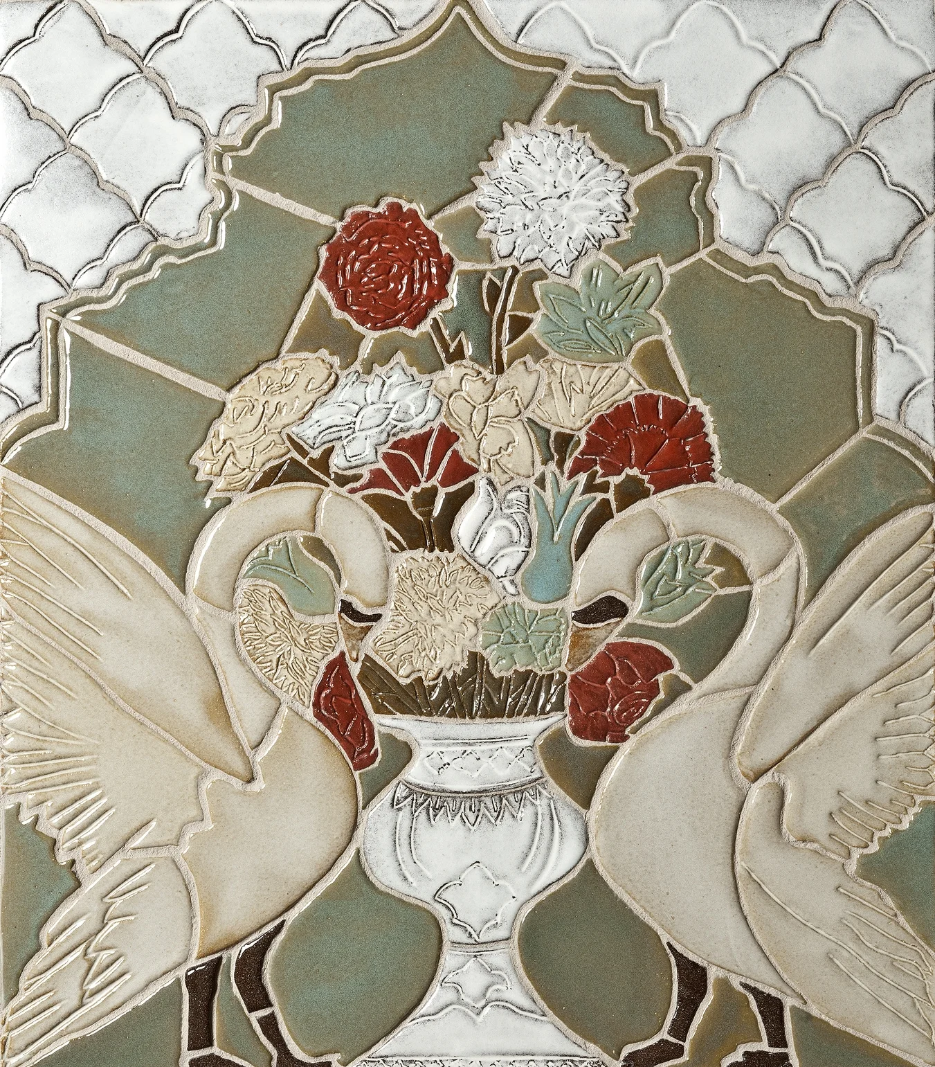 swan and vase