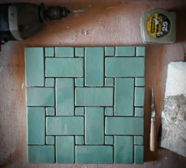 New sampleboards are going out this week to our friends at @stonewestinc in Ventura,CA

#basketweave #turquoise #tile #handmade and #handcrafted
#madeinct