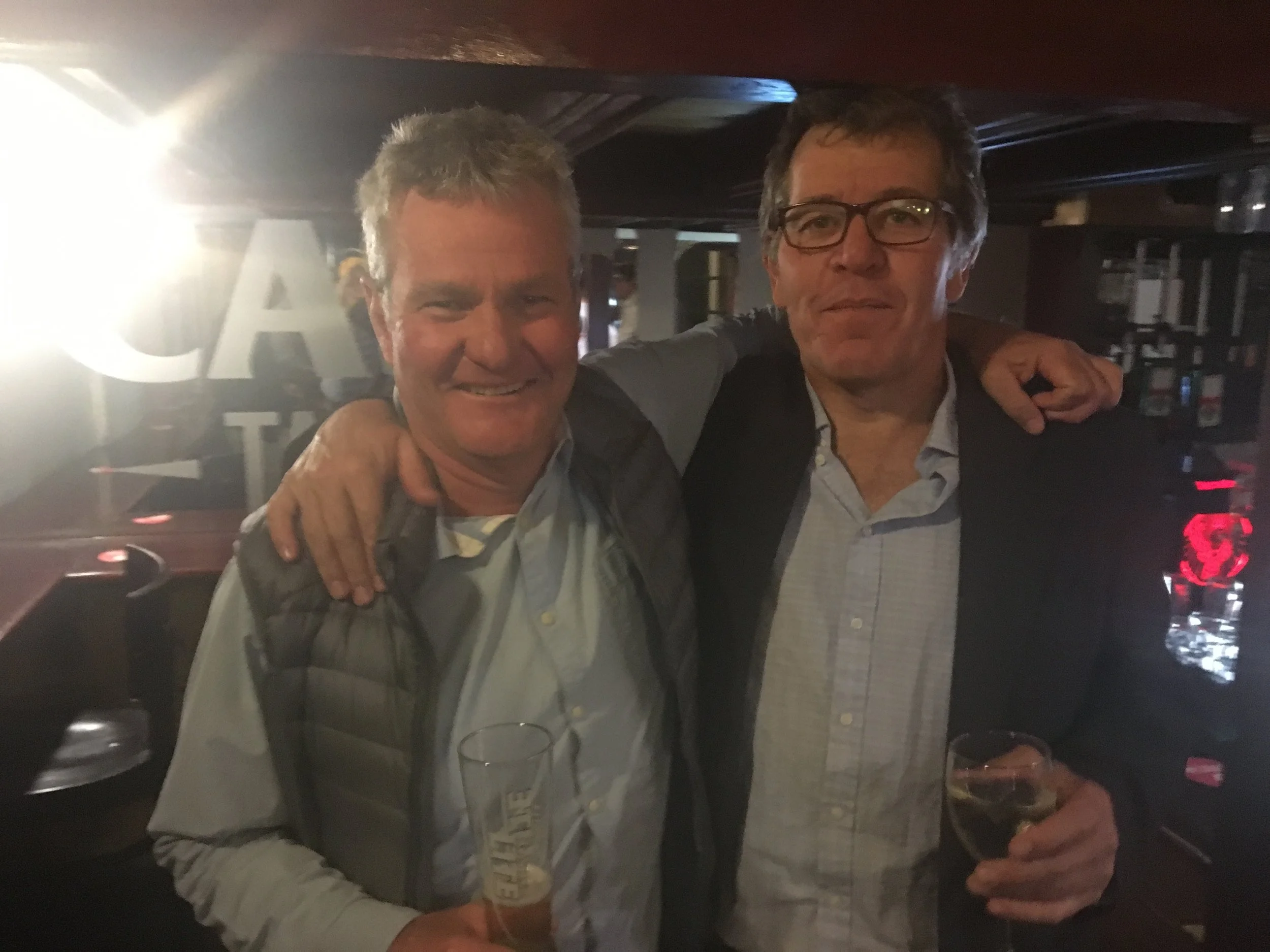 Pete Mackenzie (who managed to take home the ultimate wooden spoon) together with the Championship winner Tubby Roy. 