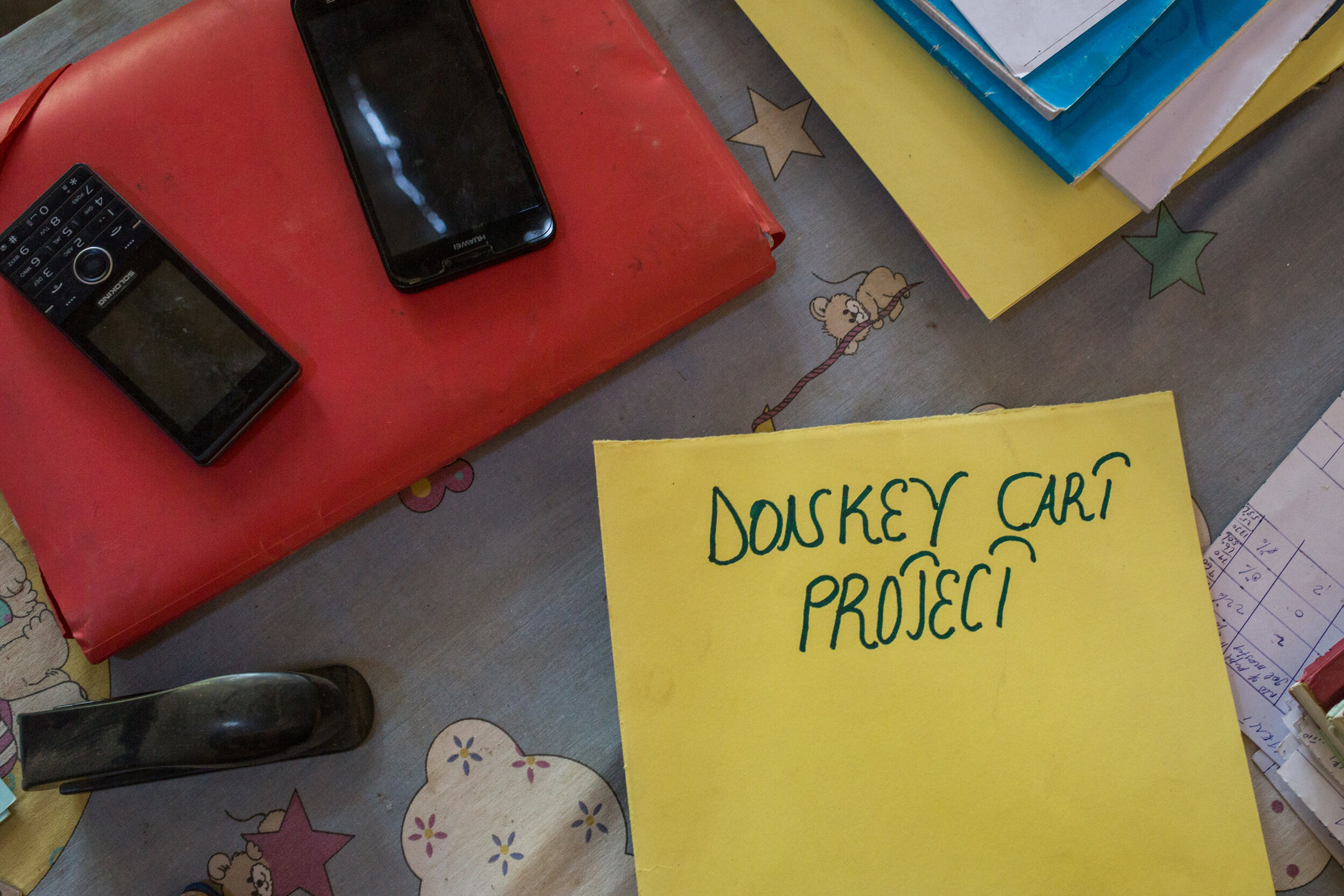  The headmaster’s ‘Donkey Cart’ file, at the Sare Babou school in central Gambia   