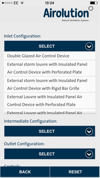 System Selection within the app