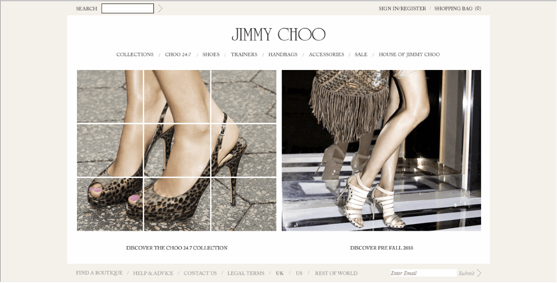 Jimmy Choo Website